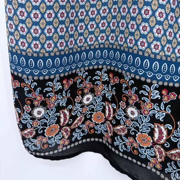 Paper Moon Womens Blouse‎ Plus Size 3X Multicolor Geometric Floral Business Wear - Picture 2 of 8